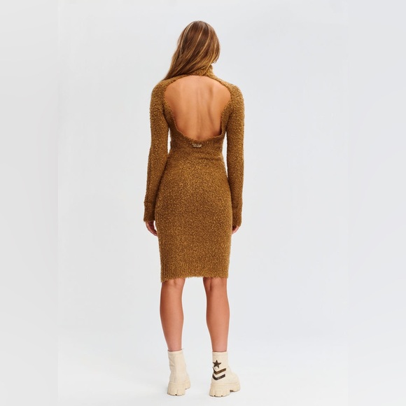 Retrofete Dress - SER.O.YA Brown -Textured Starling Dress - Medium -New with tag - Picture 11 of 16